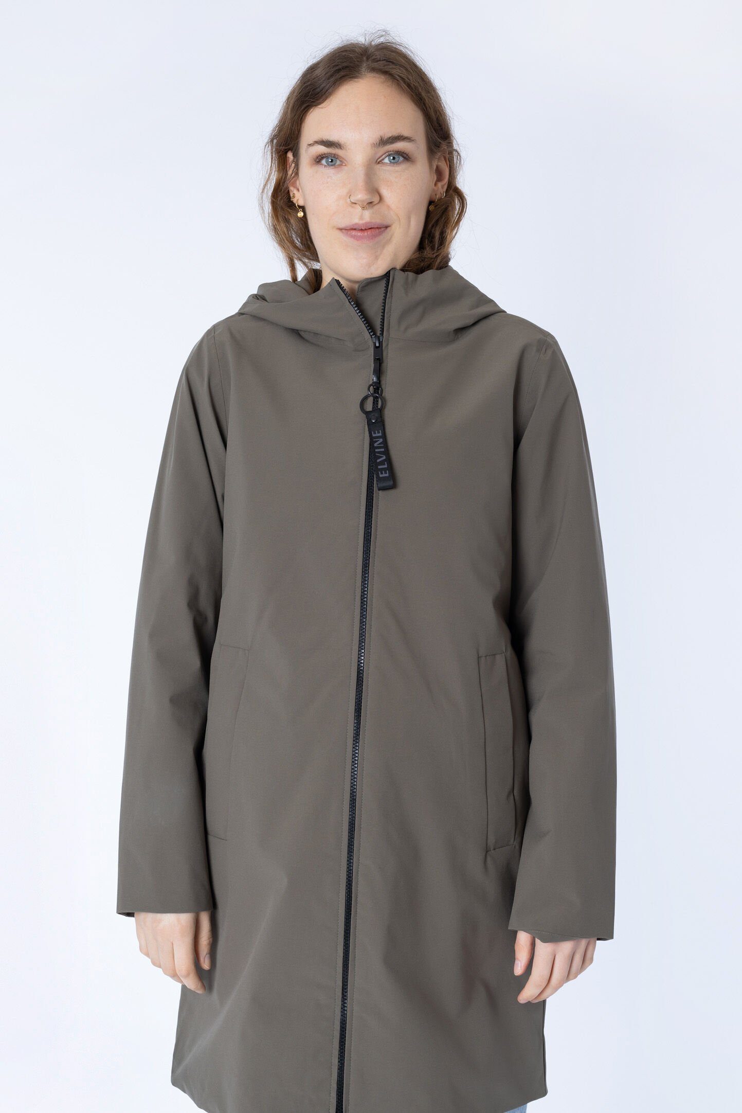 elvine Winterjacke Jonie mit Reißverschluss Oliv