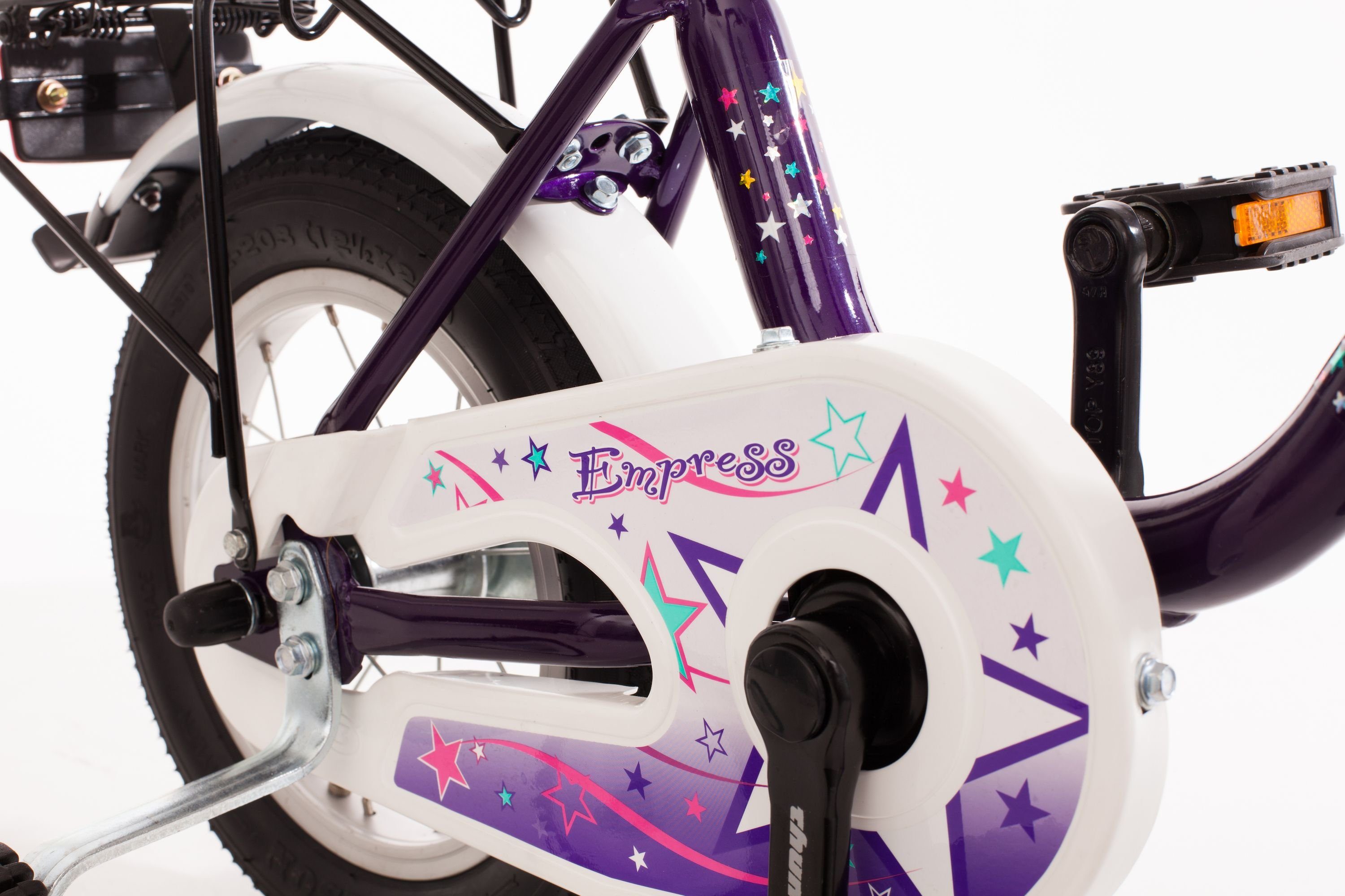 Bachtenkirch Kinderfahrrad ab 3 jahre Fahrrad 12 Zoll Mädchen, Rücktritt, Stützräder, Korb, Reflektoren, Polster, Gepäckträger