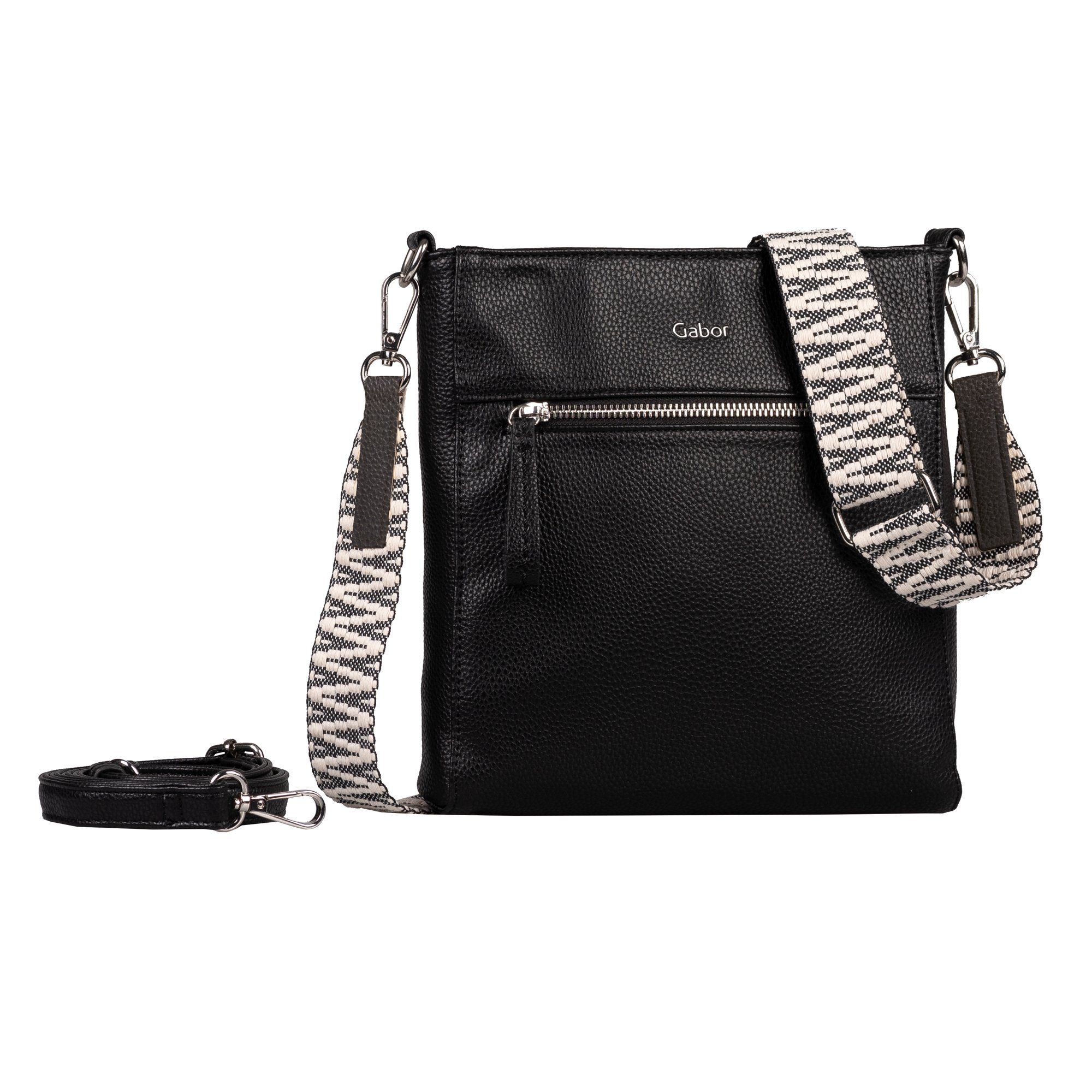 Gabor Umhängetasche Silena (Set, 2 Teile), Damen Schultertasche mit hochwertig, gewebtem Gurtband