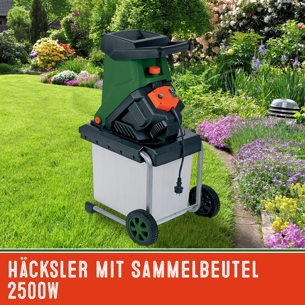 Thumbnail - Gardebruk Messerhäcksler, Messerhäcksler 3100 W max. 40 mm Aststärke 50 L Auffangbox
