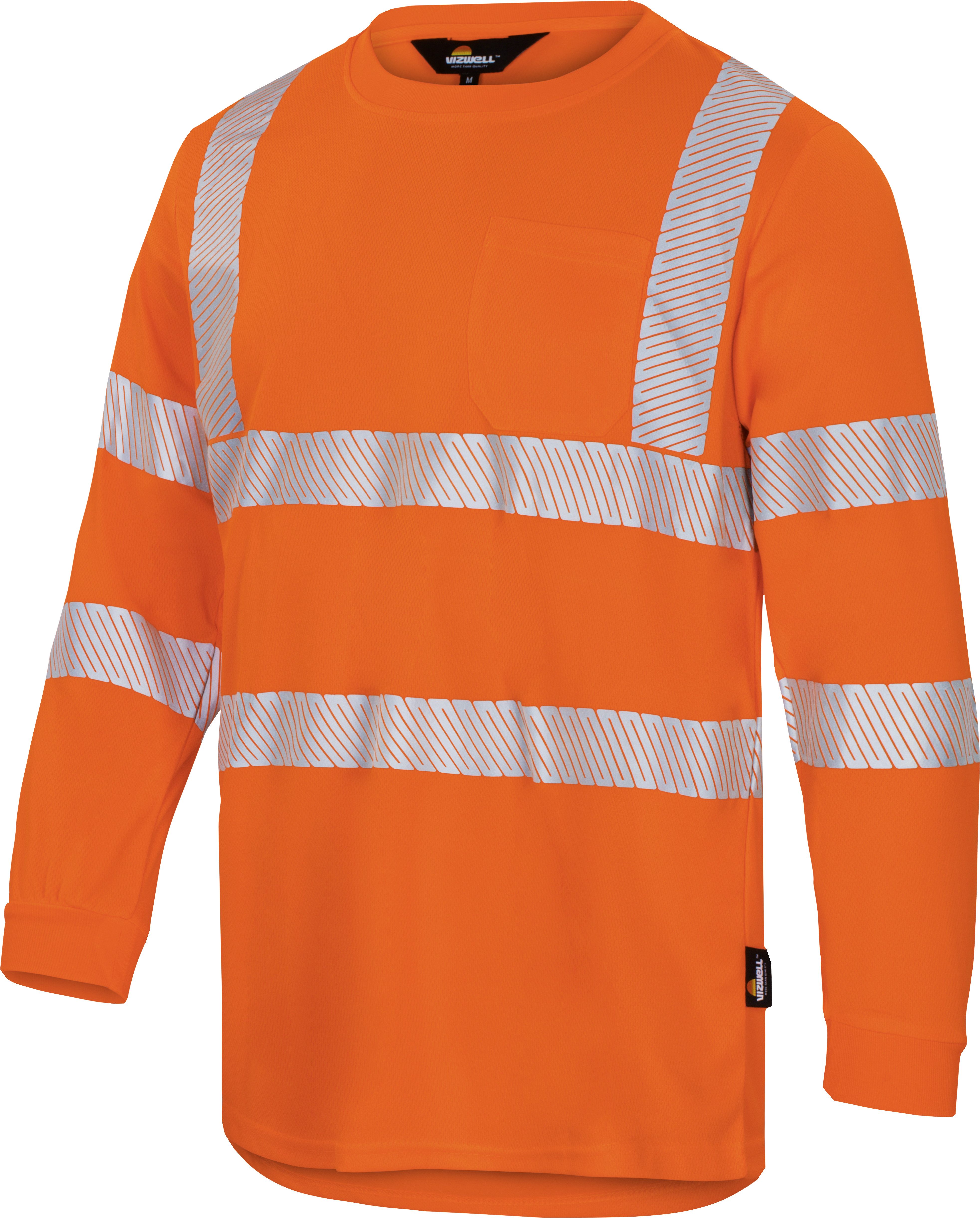 vizwell Langarmshirt Warnschutz Langarm-Shirt mit UV Schutz und Coolpass sehr strapazierfähig und schnell trocknend – Bild 3 von 5