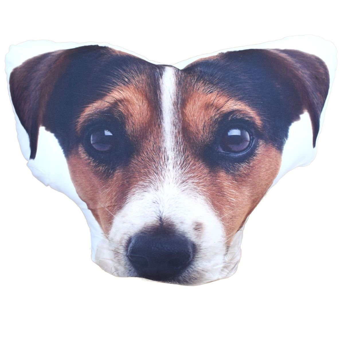 Dekokissen Dekokissen mit 3D fotorealistisch Jack Russell Terrier Kopf 47cm Couch