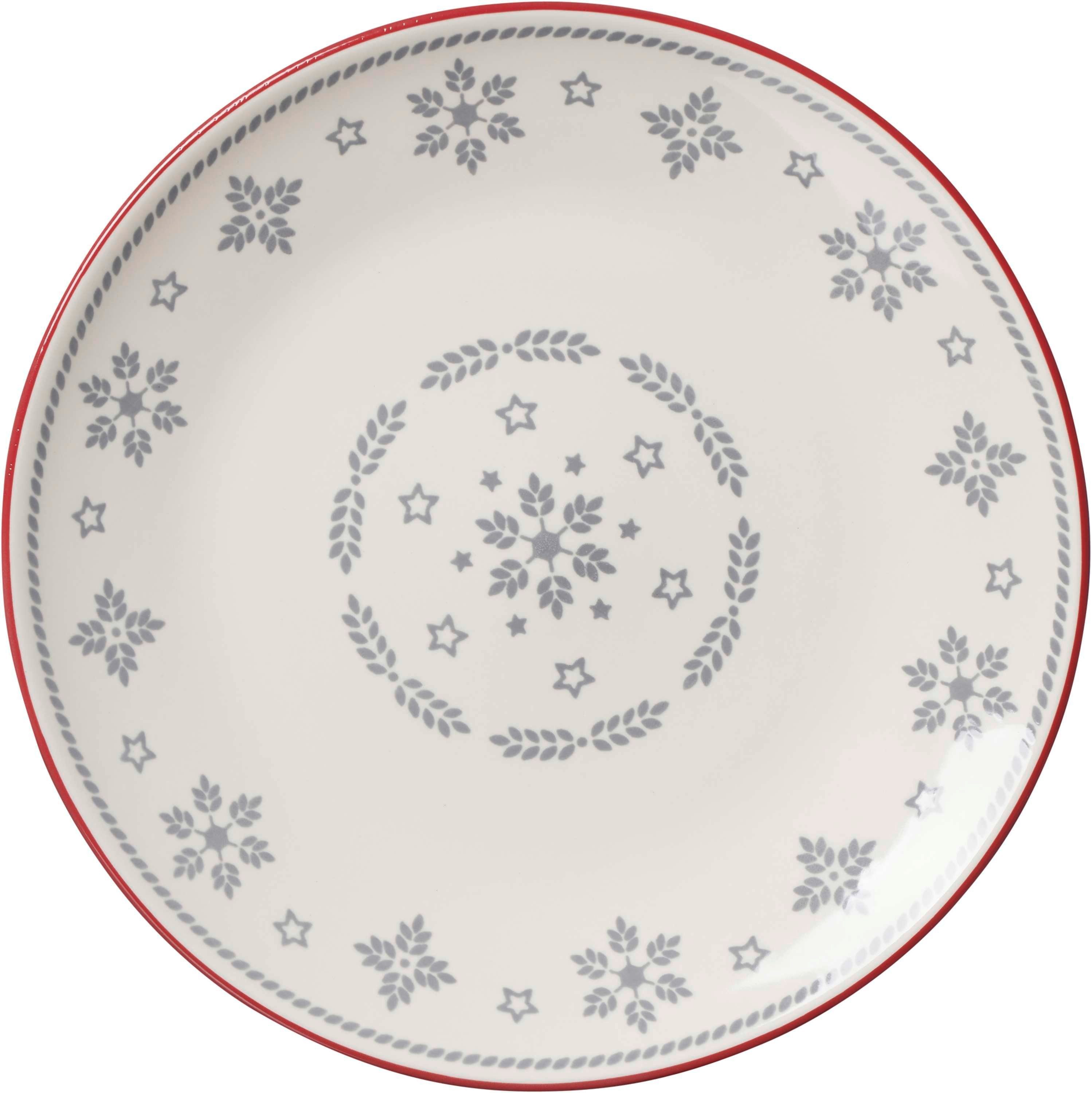 Ritzenhoff & Breker Тарелка обеденная Тарелка обеденная holly Porzellan mit Norweger Strickmuster Ø 26.5 cm, (1 St), Spülmaschinengeeignet