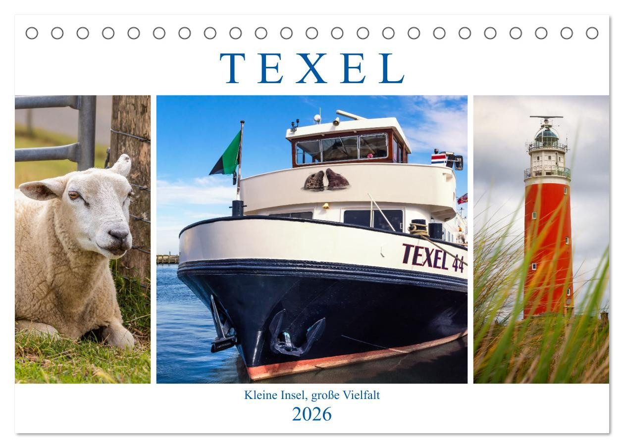 CALVENDO Wandkalender Texel - Kleine Insel, große Vielfalt (Tischkalender 2026 DIN A5 quer)