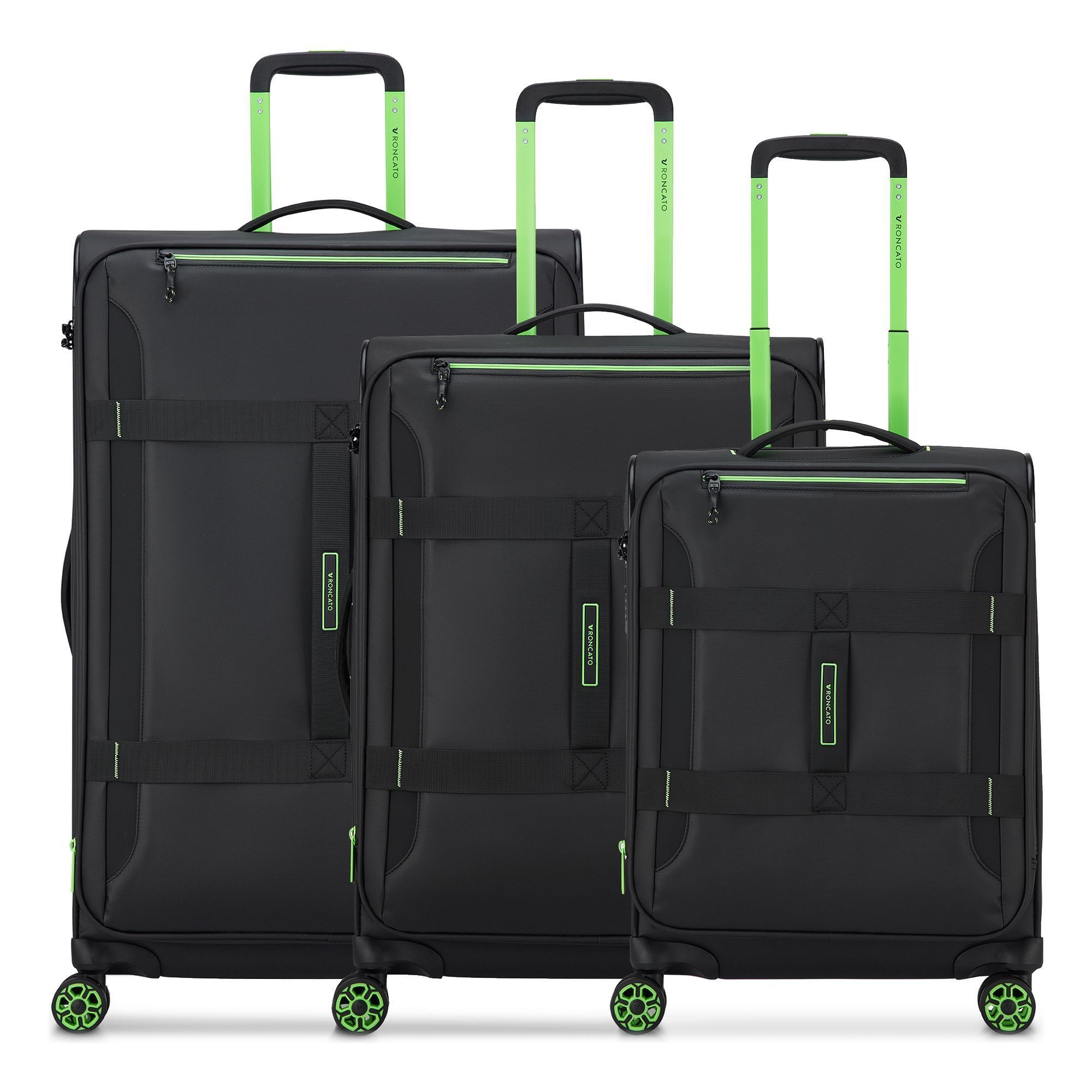 RONCATO Trolleyset Norway, 4 Rollen, (3-teilig, 3 tlg), Polyester