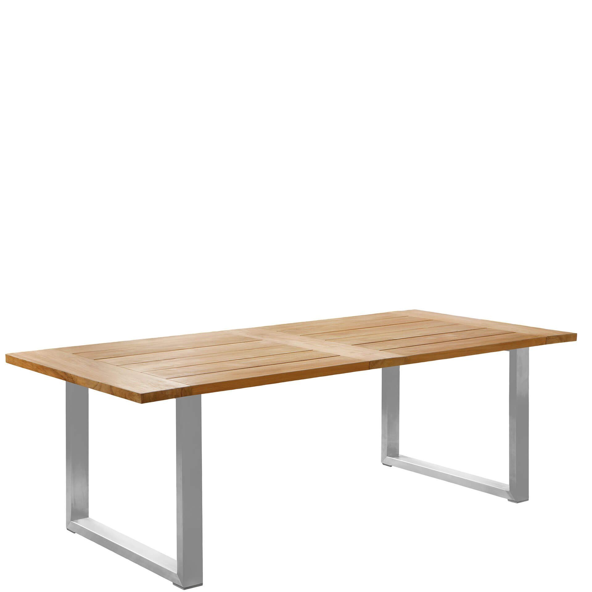 Fink Konsolentisch FINK Teaktisch Paolo - natur-silber - H. 75cm x B. 100cm (1 Stück)
