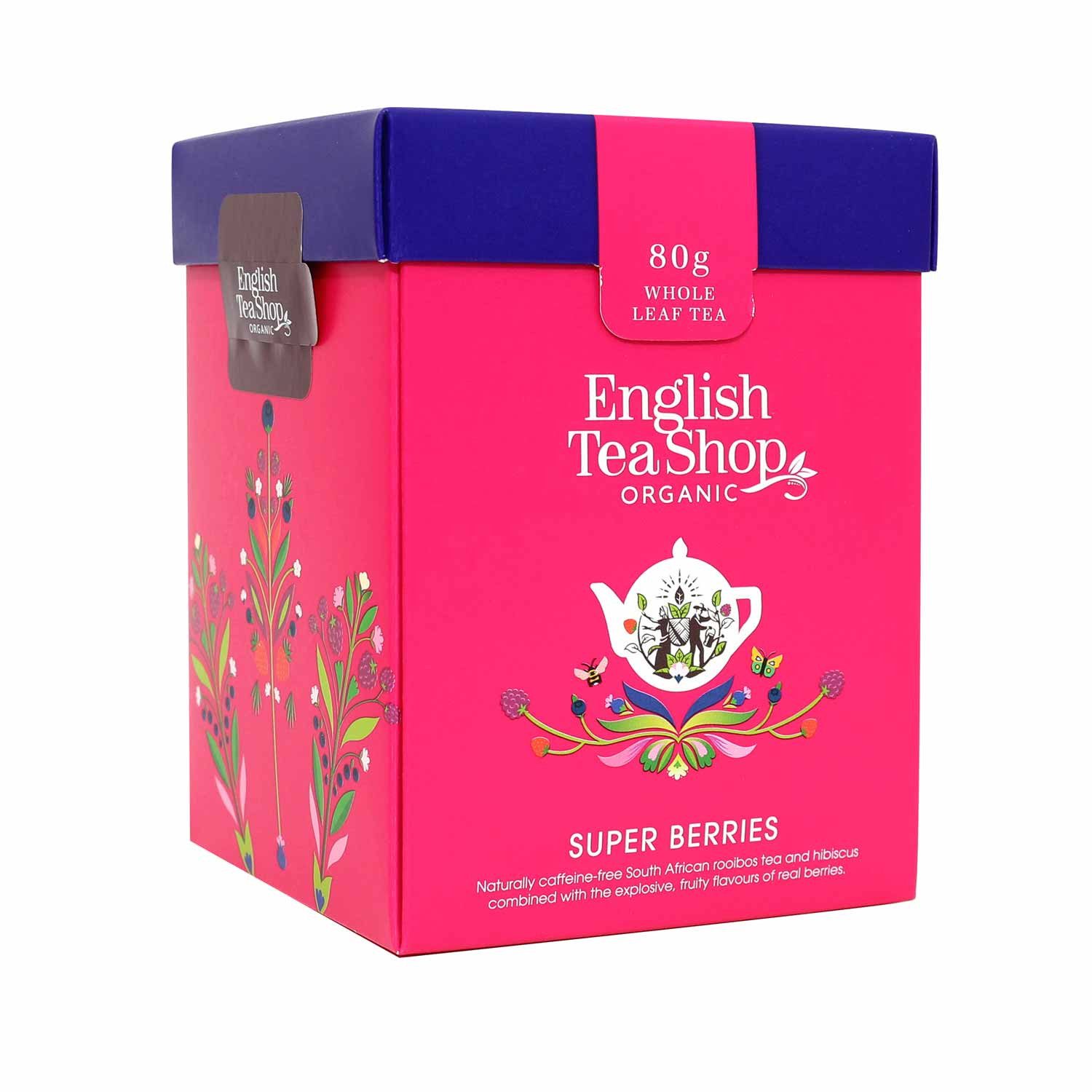 English Tea Shop Tee Super Beeren Früchtetee, BIO, Loser Tee, 80g Box