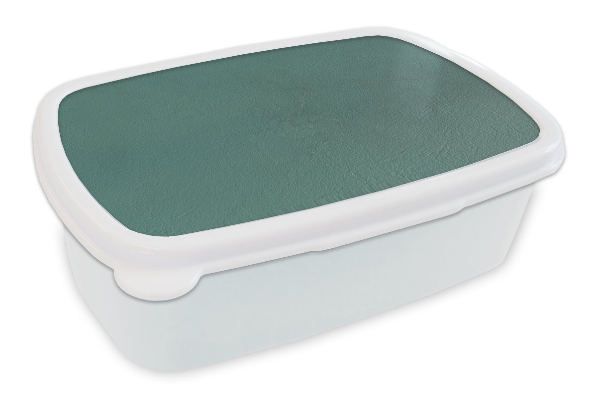 MuchoWow Lunchbox Grün - Farbe - Wand, Kunststoff, (2-tlg), Brotbox für Kinder und Erwachsene, Brotdose, für Jungs und Mädchen weiß