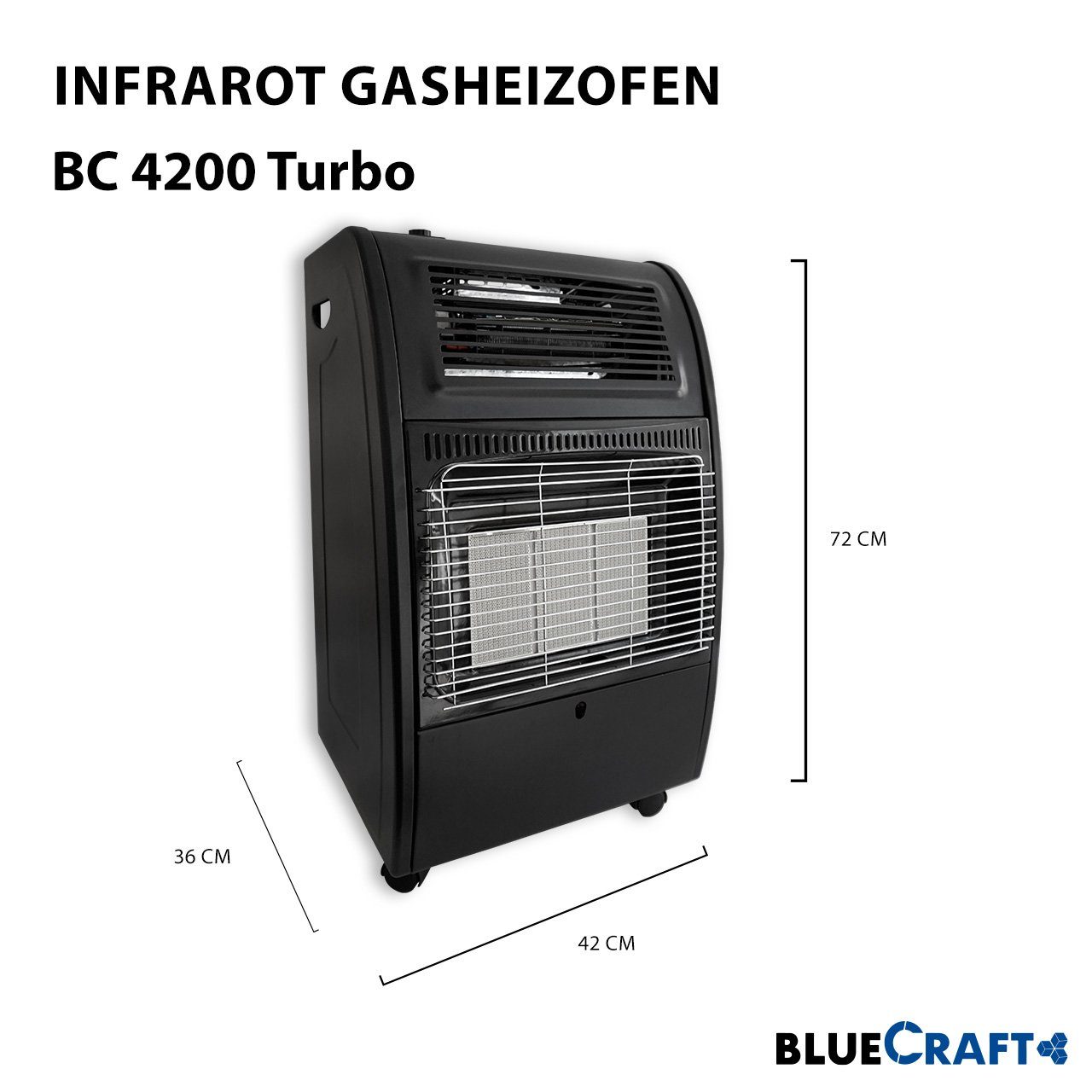 BlueCraft Heizstrahler Gasheizer Infrarot Gasofen Campingheizung günstig online kaufen