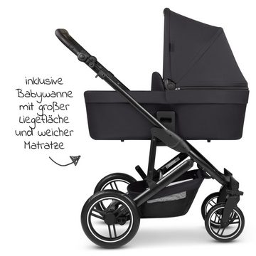 ABC Design Kombi-Kinderwagen Catania 4 - Circle Edition - Night, 3in1 Kinderwagen Buggy Set inkl. Babyschale, Babywanne & Sportsitz