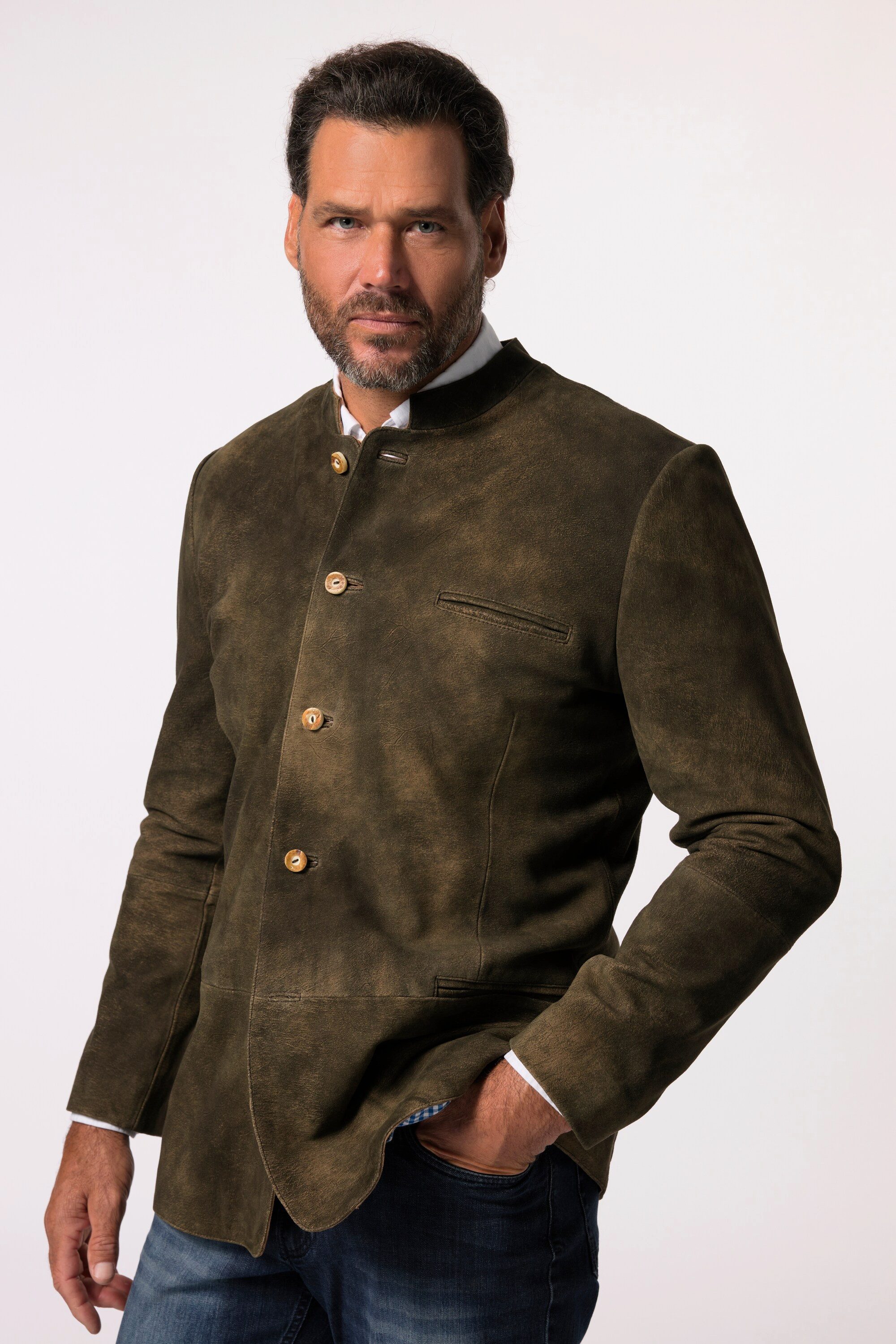 JP1880 Lederjacke Janker Ziegenveloursleder Tracht