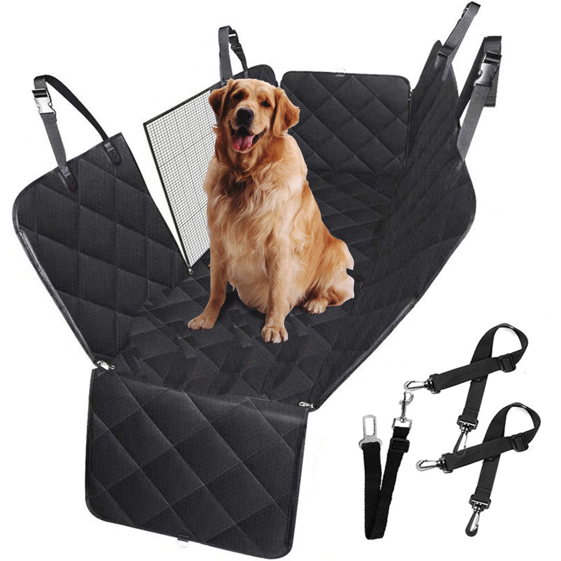 Tierdecke Autoschondecke Hund Rücksitz mit Seitenschutz