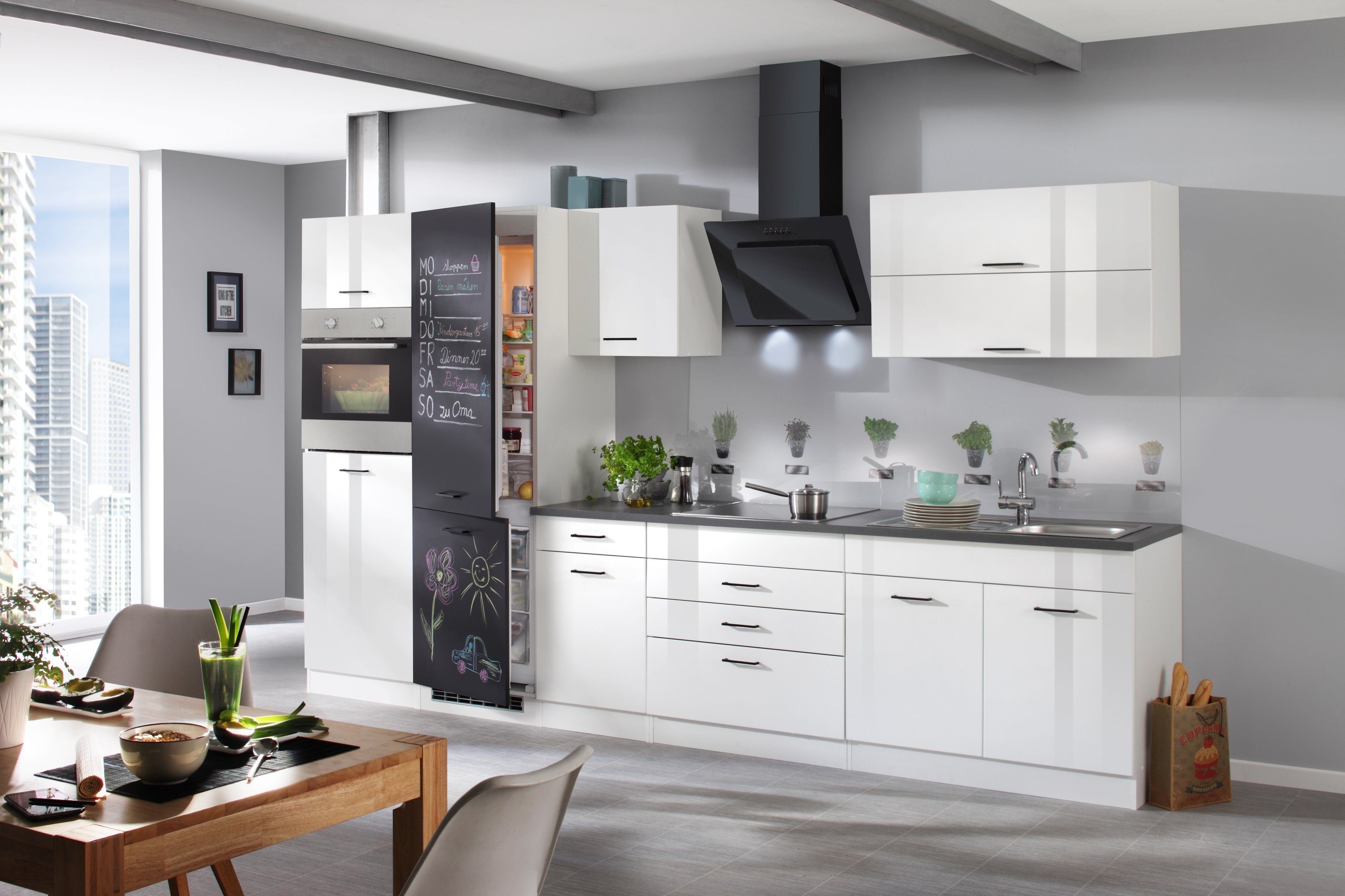 KOCHSTATION Spülenschrank KS-Trier Breite 100 cm, inklusive Einbauspüle