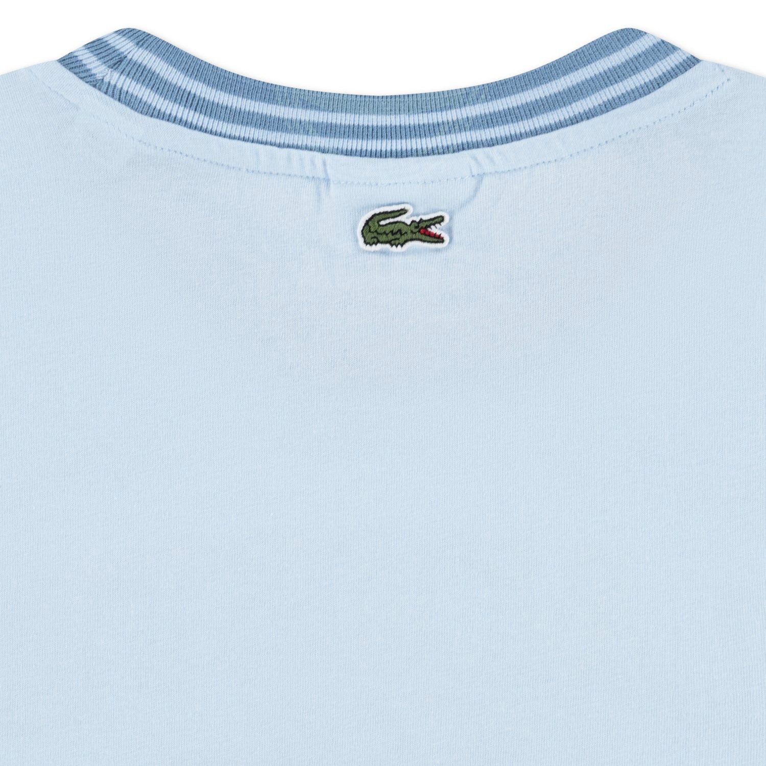 Lacoste T-Shirt Lacoste Kinder T-Shirt RUISSEAU hellblau mit Logo und Schriftzug