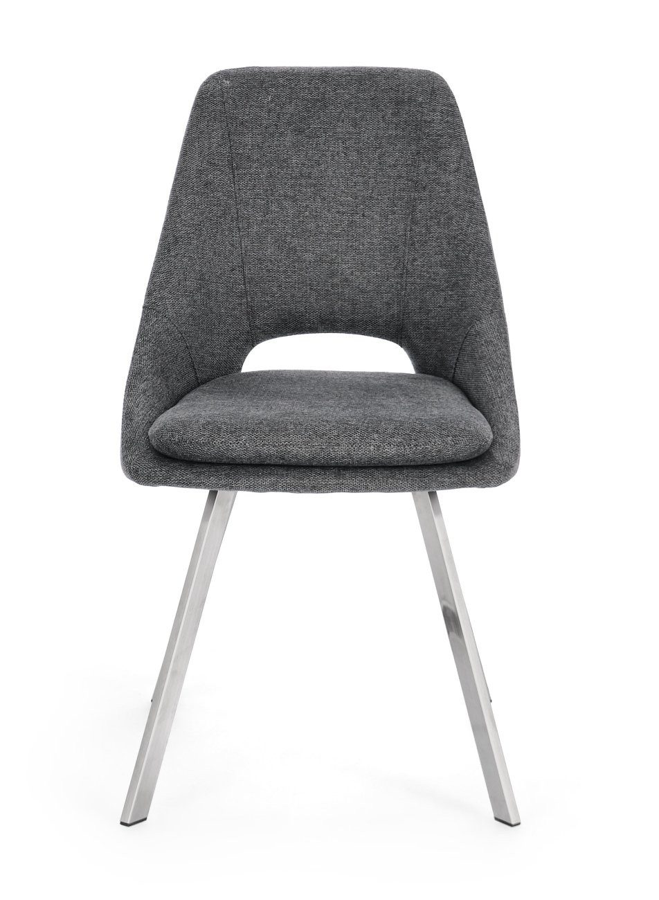 Bizzotto Stuhl Kashar aus Stoff, Dunkelgrau