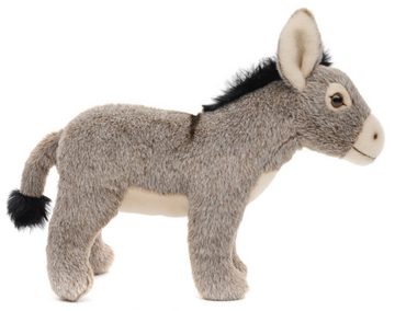 Uni-Toys Kuscheltier Esel grau, stehend - 20 cm (Höhe) - Plüsch-Esel - Plüschtier, zu 100 % recyceltes Füllmaterial