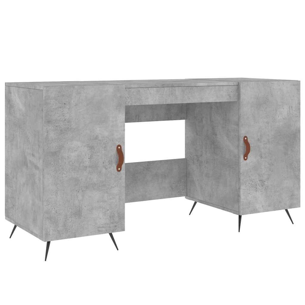 vidaXL Schreibtisch Schreibtisch Betongrau 140x50x75 cm Holzwerkstoff