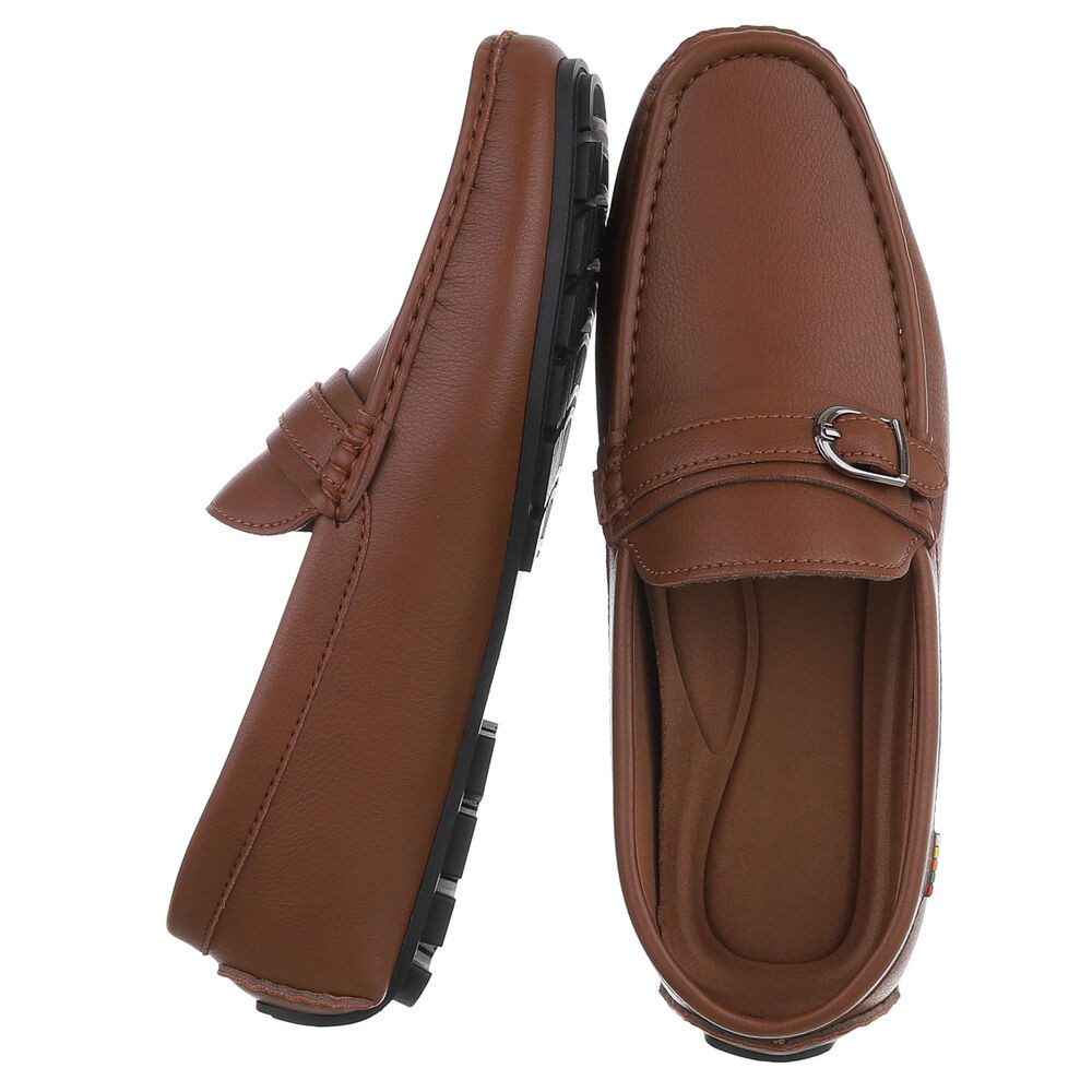 Coolwalk Herren Mokassin Slip-On mit profilierter Sohle Slipper (91563745) Flach Slipper in Camel – Bild 2 von 5