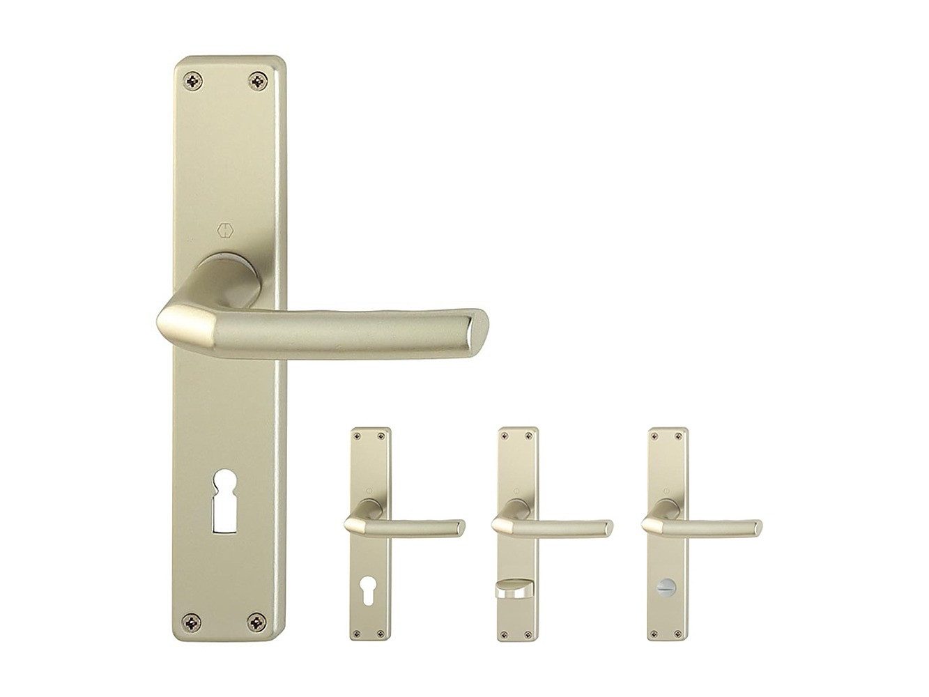 HOPPE Türgriffpaar Birmingham, Drücker außen, Aluminium