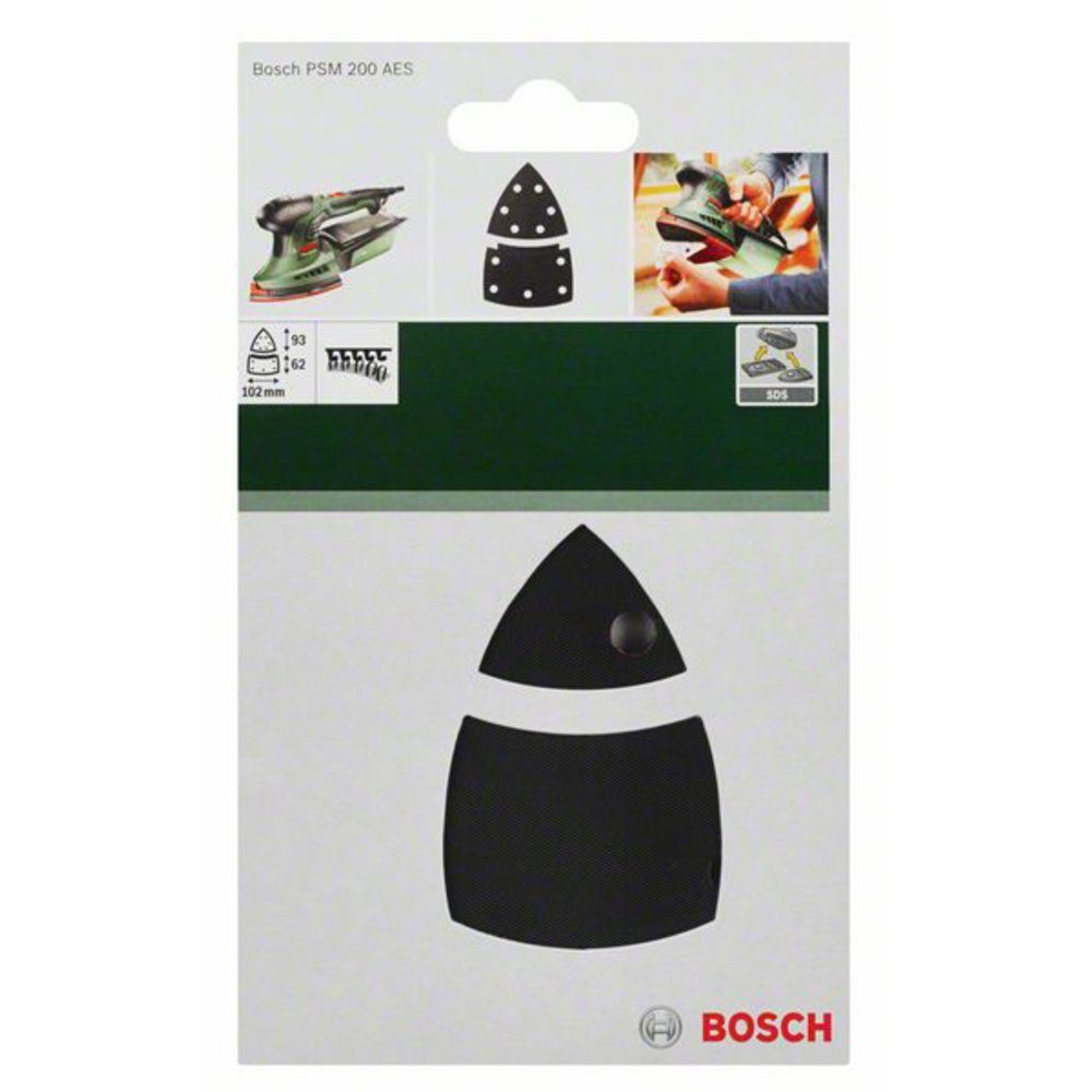Bosch Accessories Schleifplatte Schleifplatte für PSM 200 AE, 2-teilig, dreieckig, SDS, 102 x 92 mm, K – Bild 3 von 3