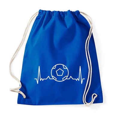 Youth Designz Turnbeutel Heartbeat Fußball Baumwoll Tasche Turnbeutel, mit trendigem Frontprint