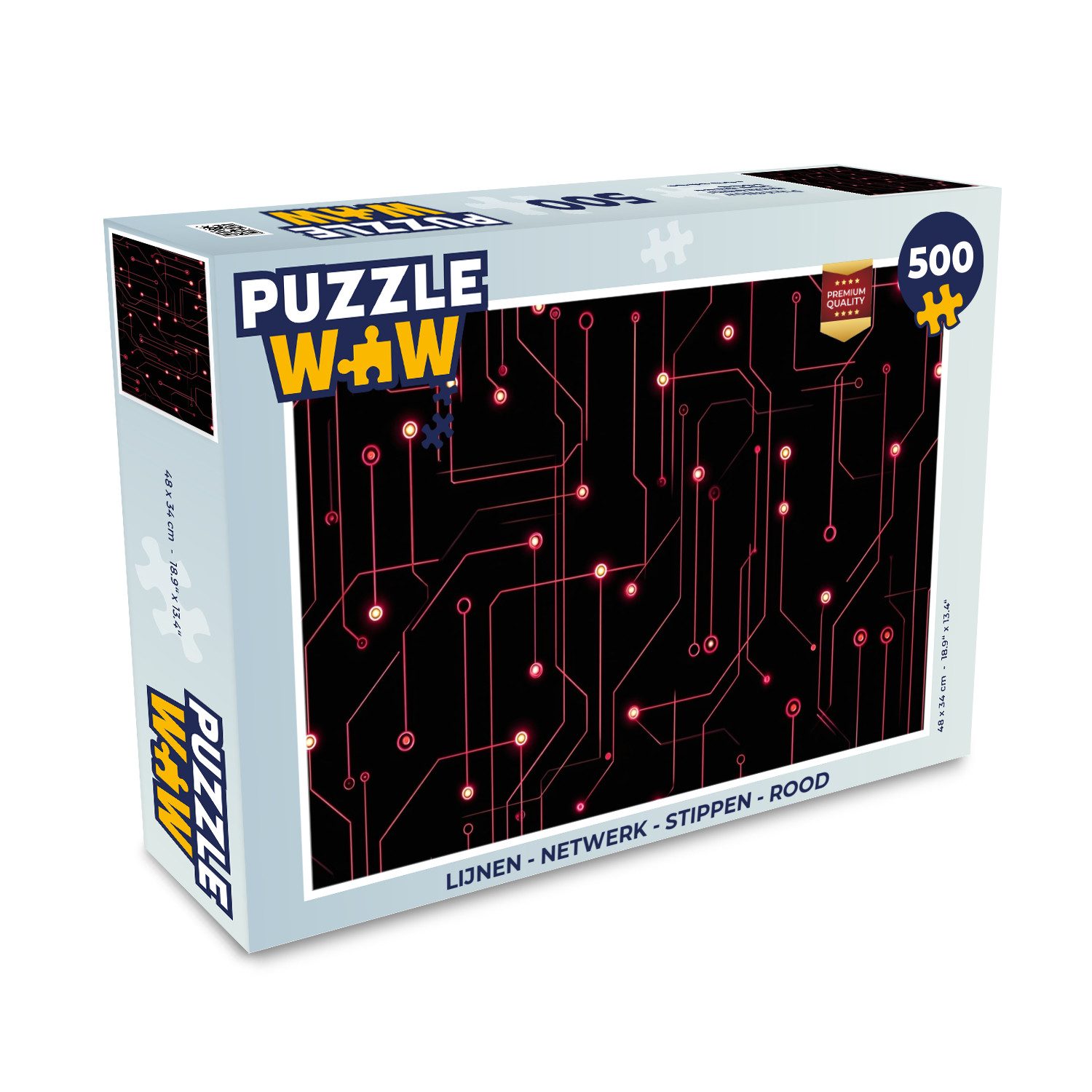 Puzzle Spiele - Linien - Netzwerk - Punkte - Rot