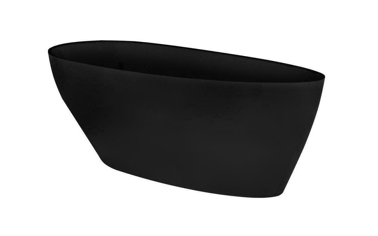 Xlmoebel Badewanne Schwarz einer Acrylbadewanne mit abgerundeten für elegantes Baden, Hergestellt in Europa