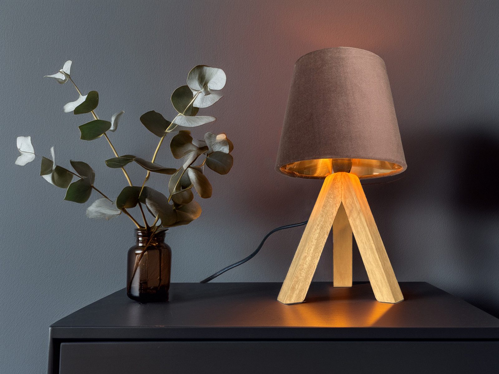 meineWunschleuchte Nachttischlampe, ohne Leuchtmittel, klein-e Skandi günstig online kaufen