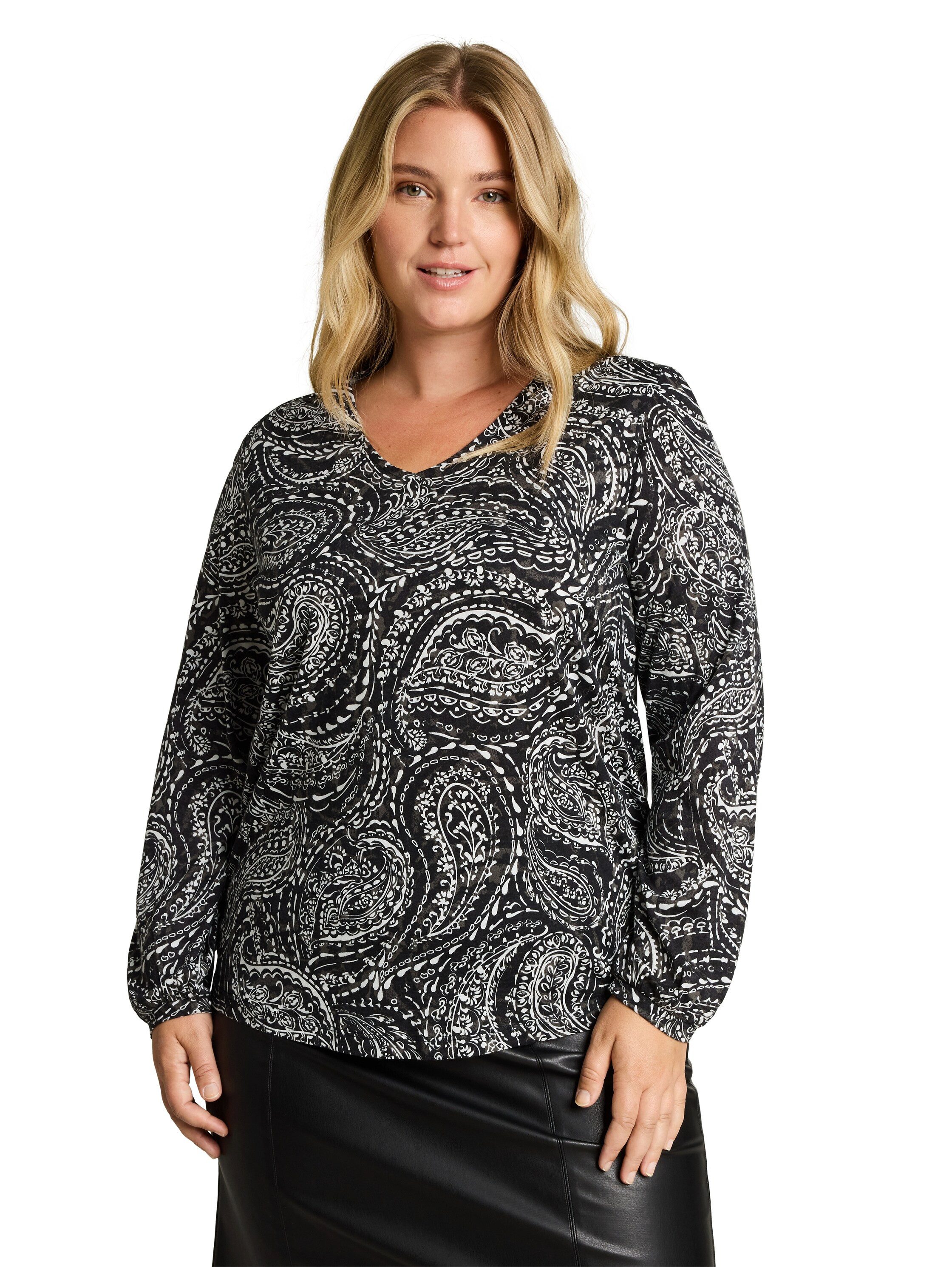 TOM TAILOR PLUS Blusenshirt mit All-Over Print
