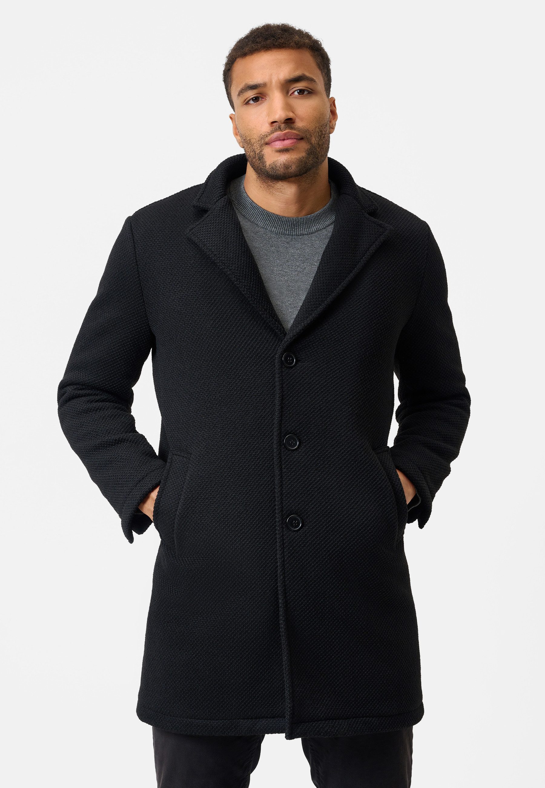 RICANO Wollmantel Angelo Stilvoller Herren Wollmantel