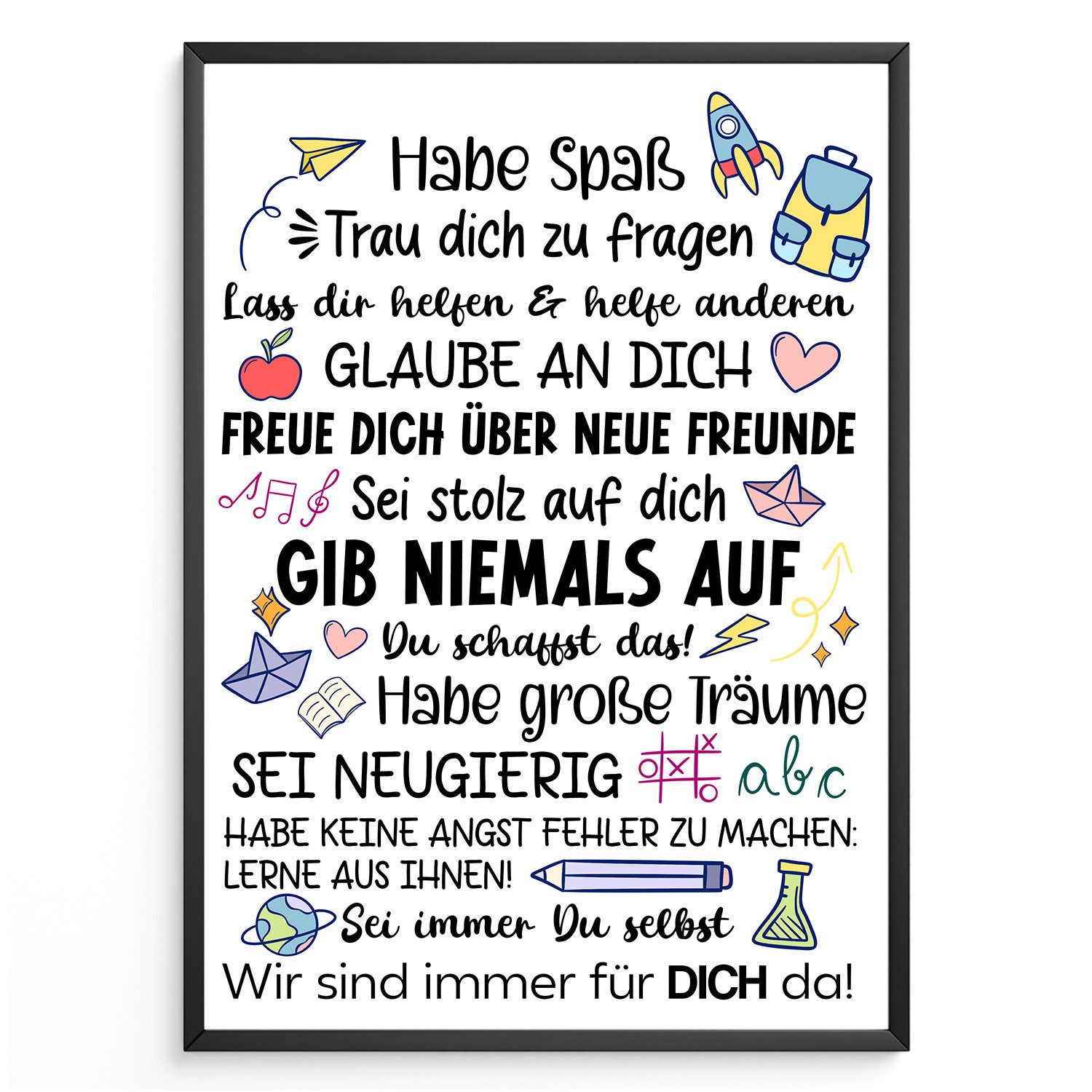 Tigerlino Poster Geschenk Schulanfang Affirmation Schultüte günstig online kaufen