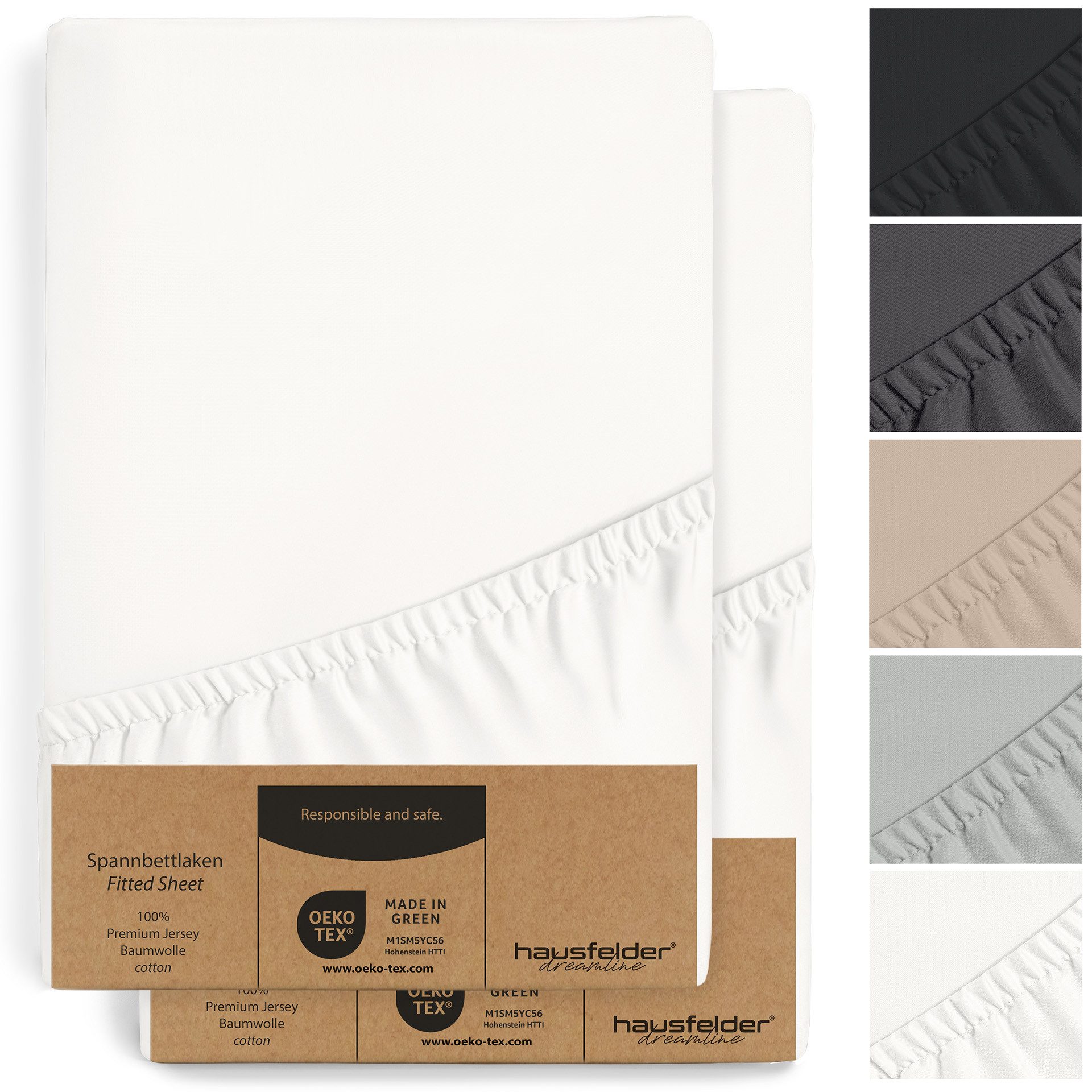 Hausfelder Spannbettlaken 2er Set Spannbettlaken Topper günstig online kaufen
