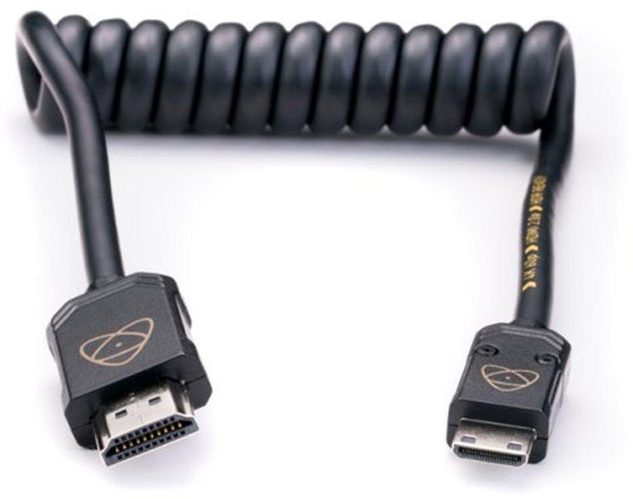 Atomos HDMI auf Mini HDMI 30-60cm Spiralkabel Objektivzubehör