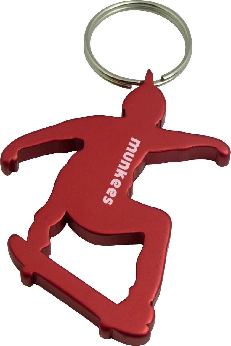 Munkees Flaschenöffner Skateboard-Figur Flaschenöffner Sport-Fans, Rot, 34944 (Packung)