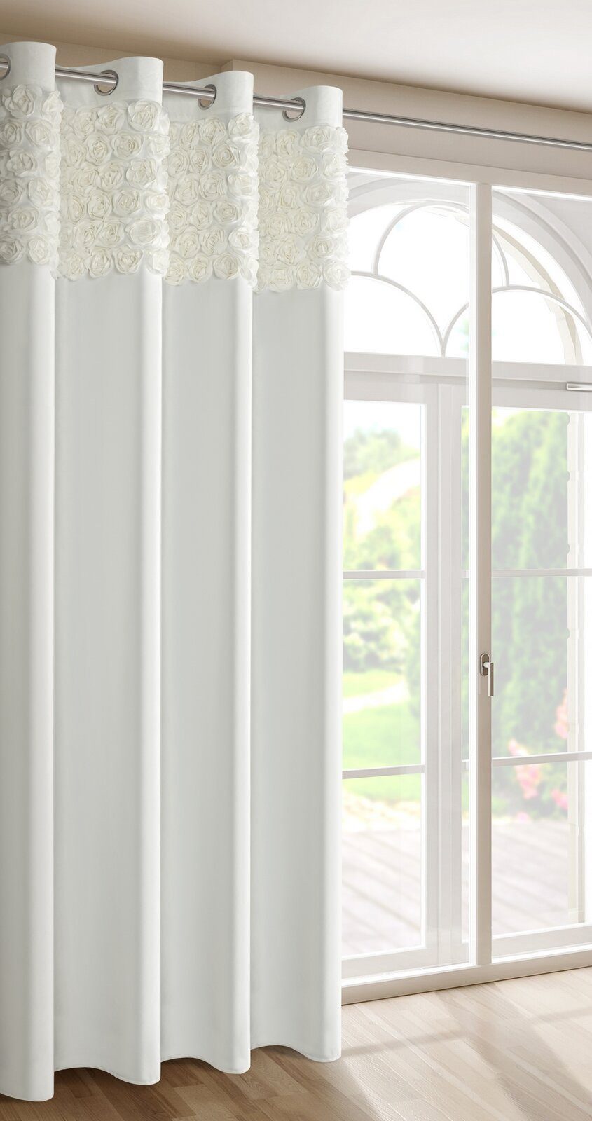 Eurofirany Vorhang Velvet Vorhänge Rüschen 140x250 Wohnzimmer Velours Blickdicht, Ösen, Samt Dekorative Velvet-Vorhänge