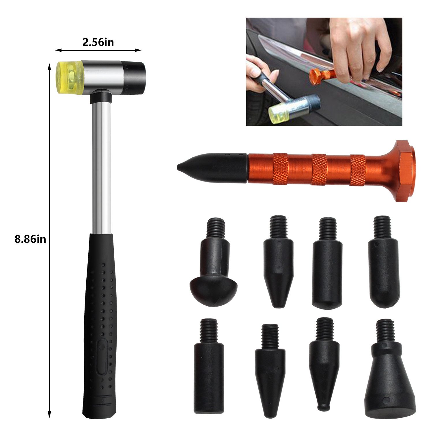 Clanmacy Multitool 48x Ausbeulwerkzeug Puller Beulen Fahrzeug Dellen Reparatur Set Auto, (48 St)