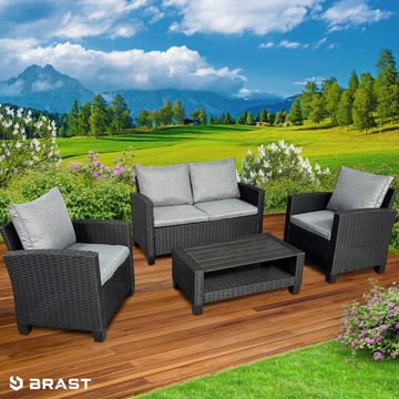 BRAST Gartenlounge-Set Delight, bis zu 4 Personen, viele Farben, inkl. extra Dicke Kissen, Outdoor Loungemöbel Sitzgruppe