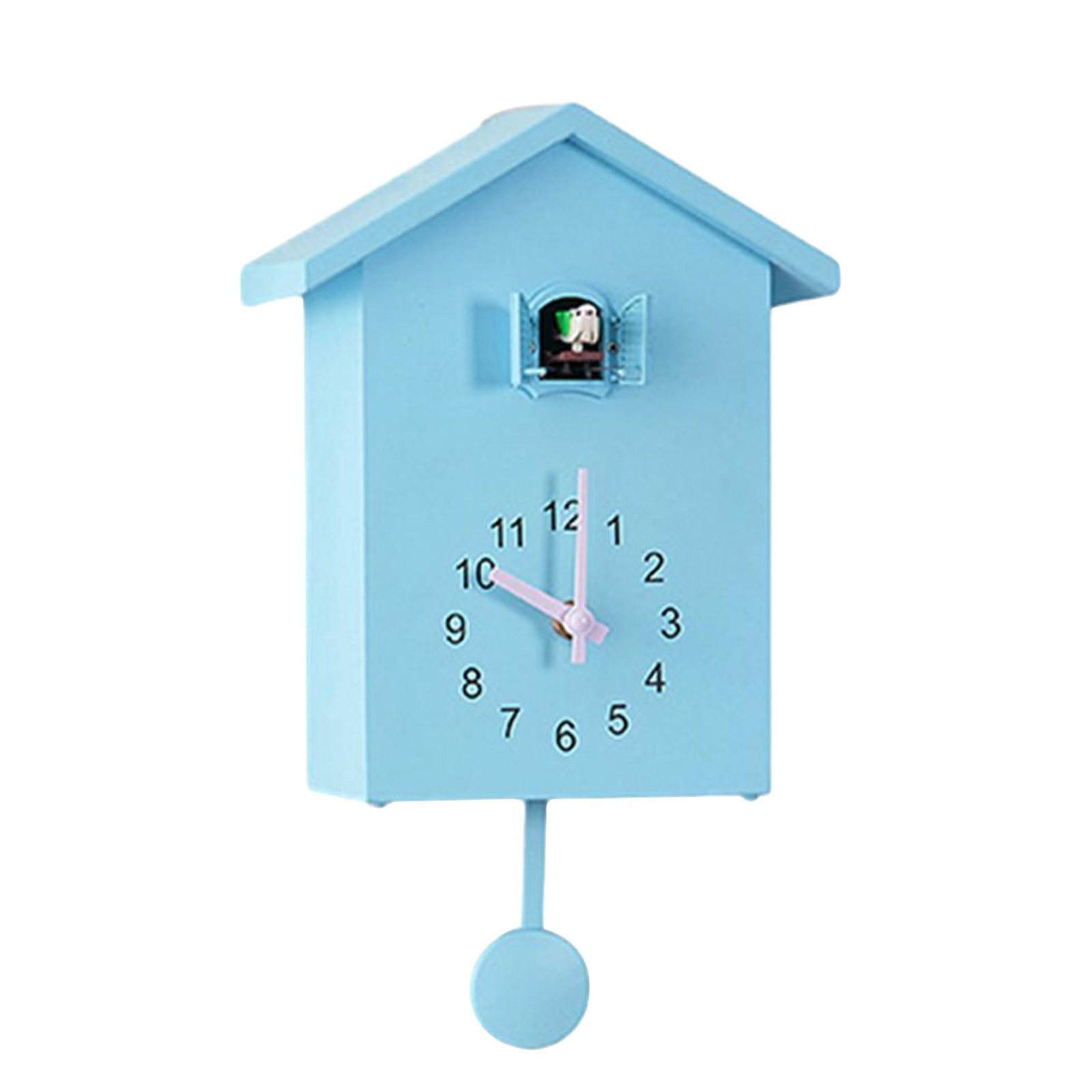 Fangqi Wanduhr Wanduhr, Cartoon-Uhr, Kuckucksuhr, ABS, 20 x 25 cm (Geräuscharm, hängend oder stehend, intelligentes Läuten)