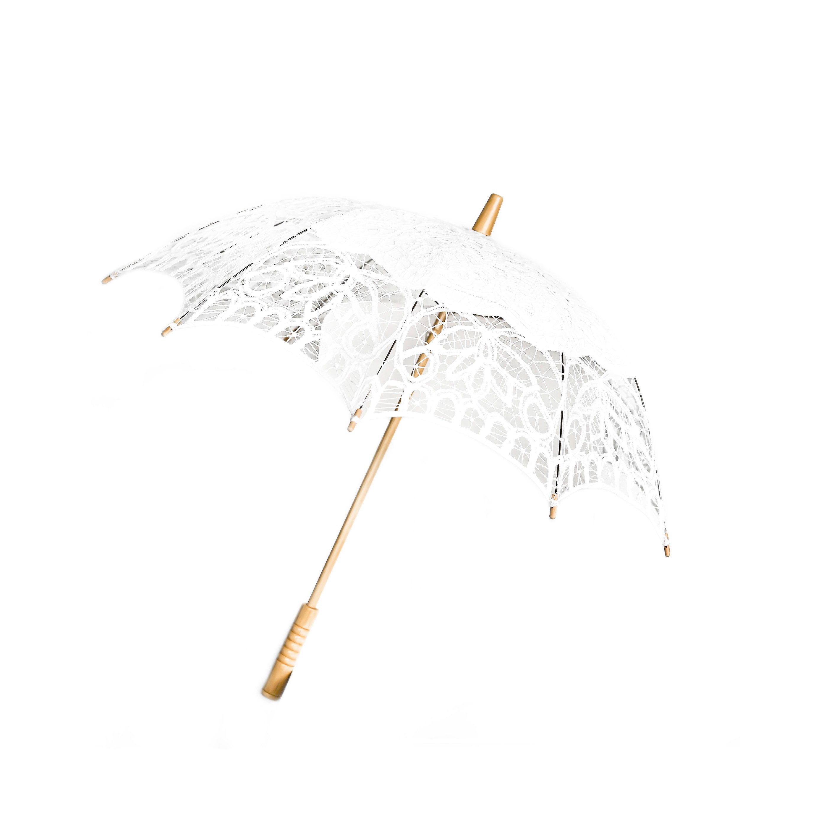 Susino Stockregenschirm Elegante handgemachte Brautschirme mit Spitze mit r günstig online kaufen