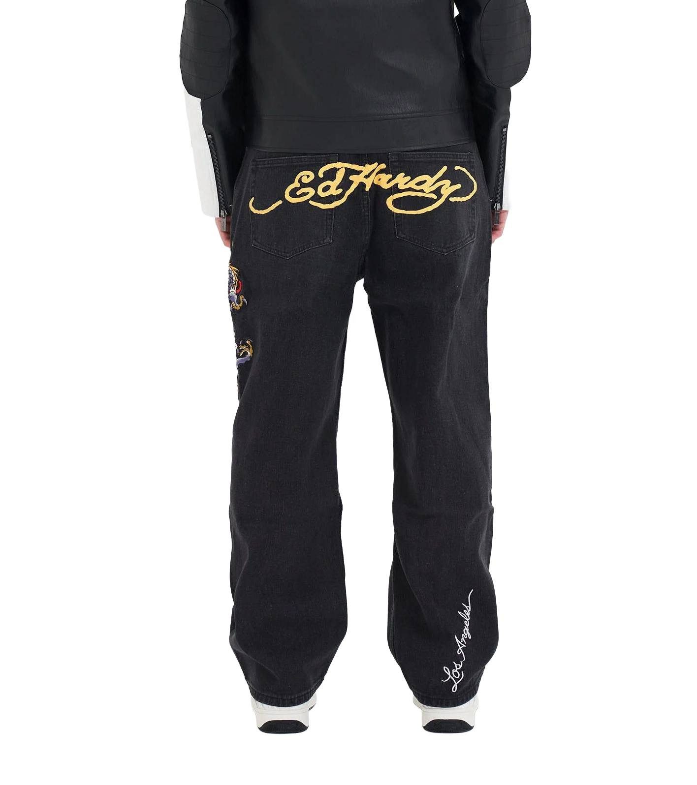 Ed Hardy Relax-fit-Jeans Jeans Ed Hardy Dragon Tattoo Battle-Dragon-Tattoo-Grafik