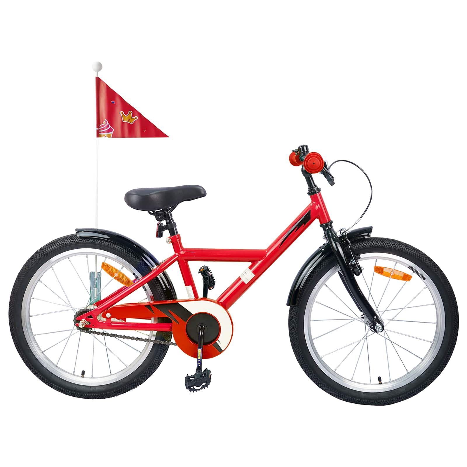 vidaXL Kinderfahrrad 137 x 54 x 79 cm Kinderfahrrad 20 Zoll für 6-11 Jahre alt Rot