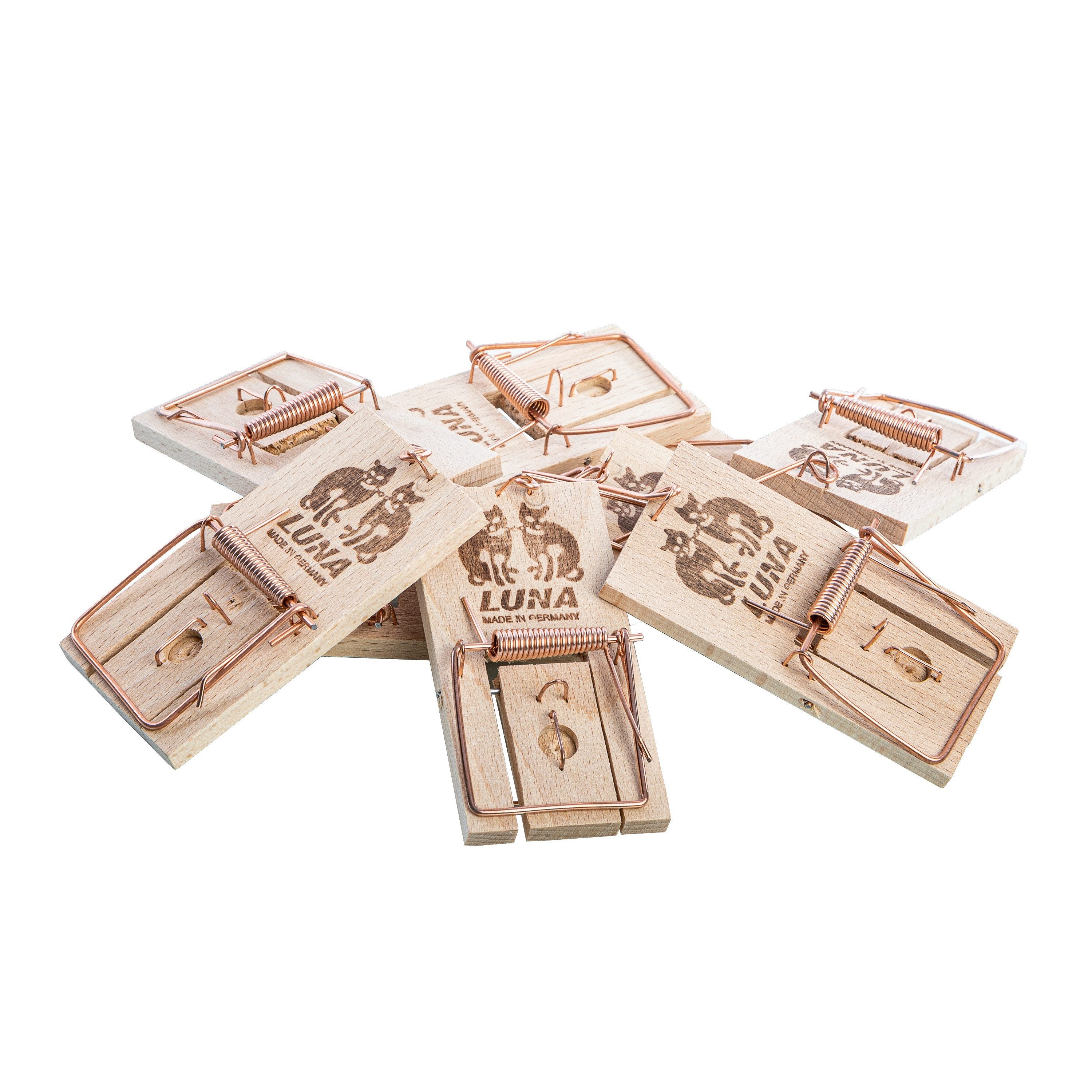 Schlagfalle 5er Pack Mäusefallen aus Holz, Schlagfalle, Schnappfalle