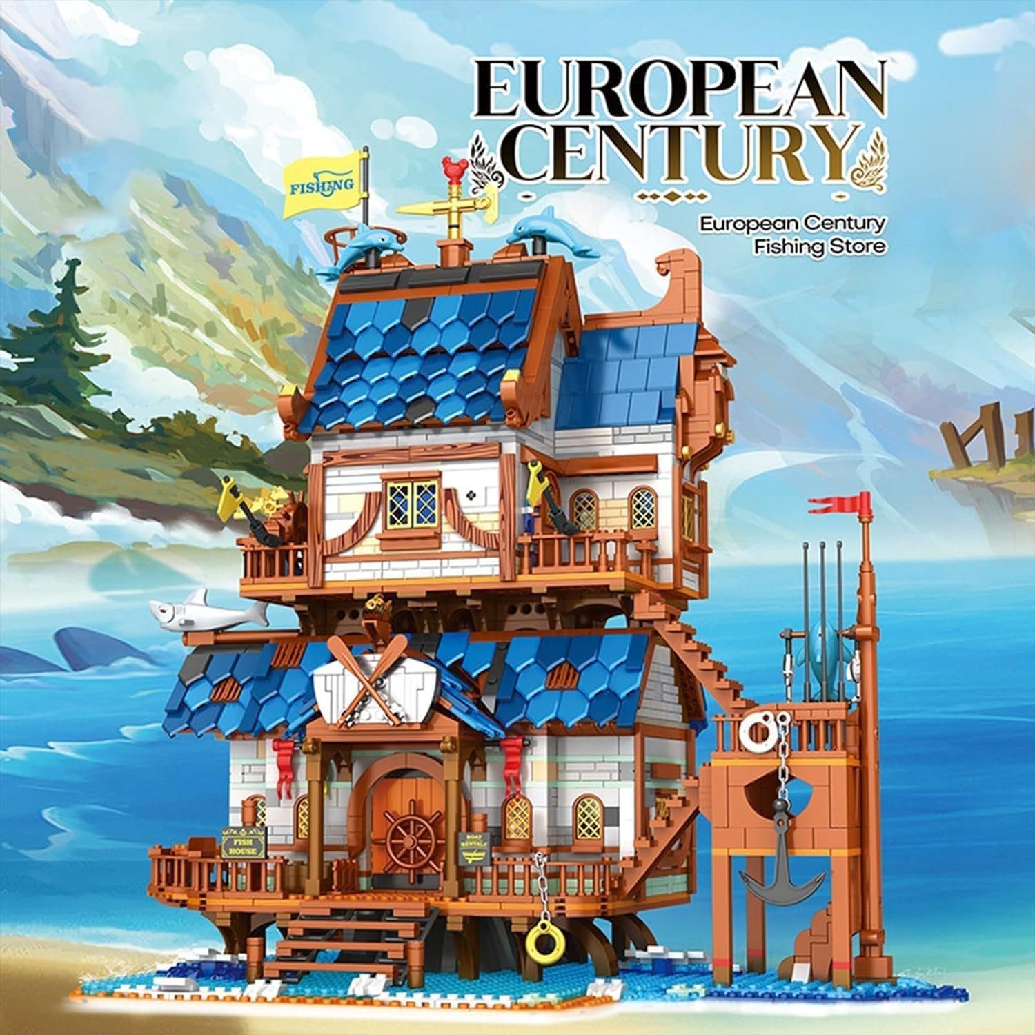 Reobrix Reobrix 66007 Angelladen - European Century Serie Konstruktionsspielsteine, (2450 St)