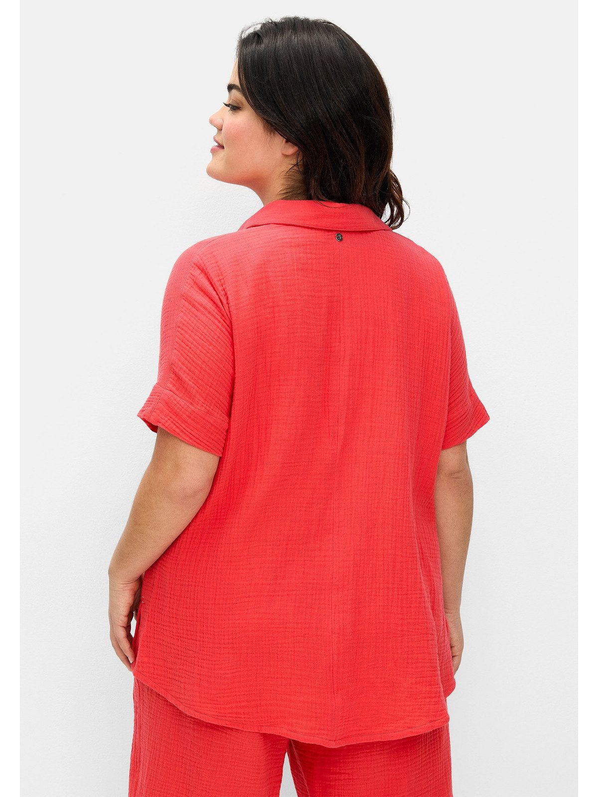 Sheego Hemdbluse Große Größen aus weicher Musselin-Qualität