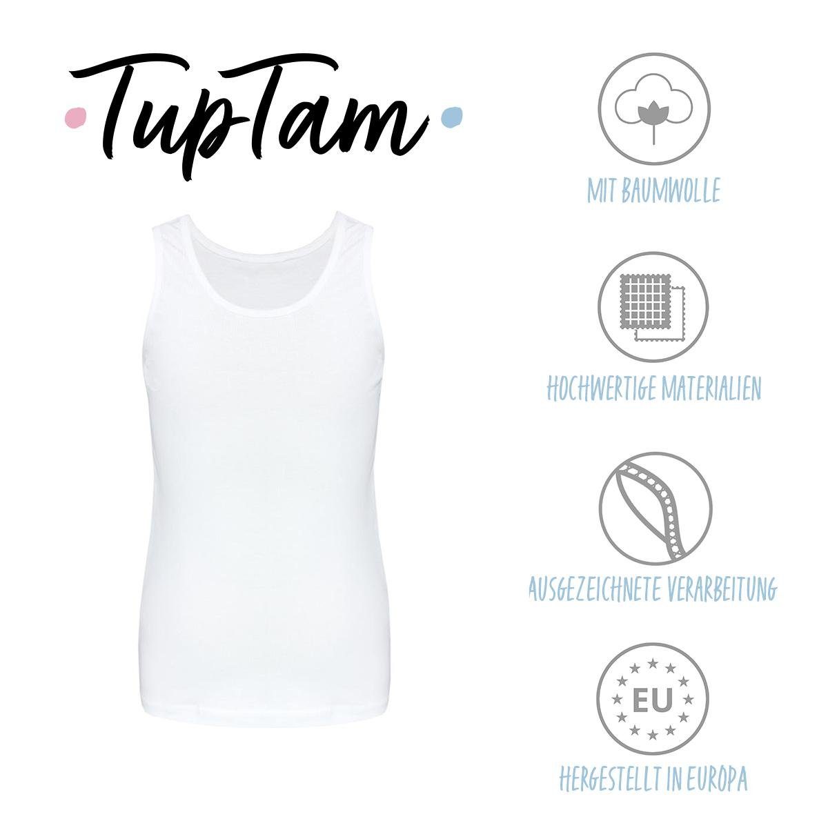 TupTam Unterhemd TupTam Mädchen Baumwolle Unterhemd 5er Pack Tank Top Ärmellos Kinder – Bild 2 von 5