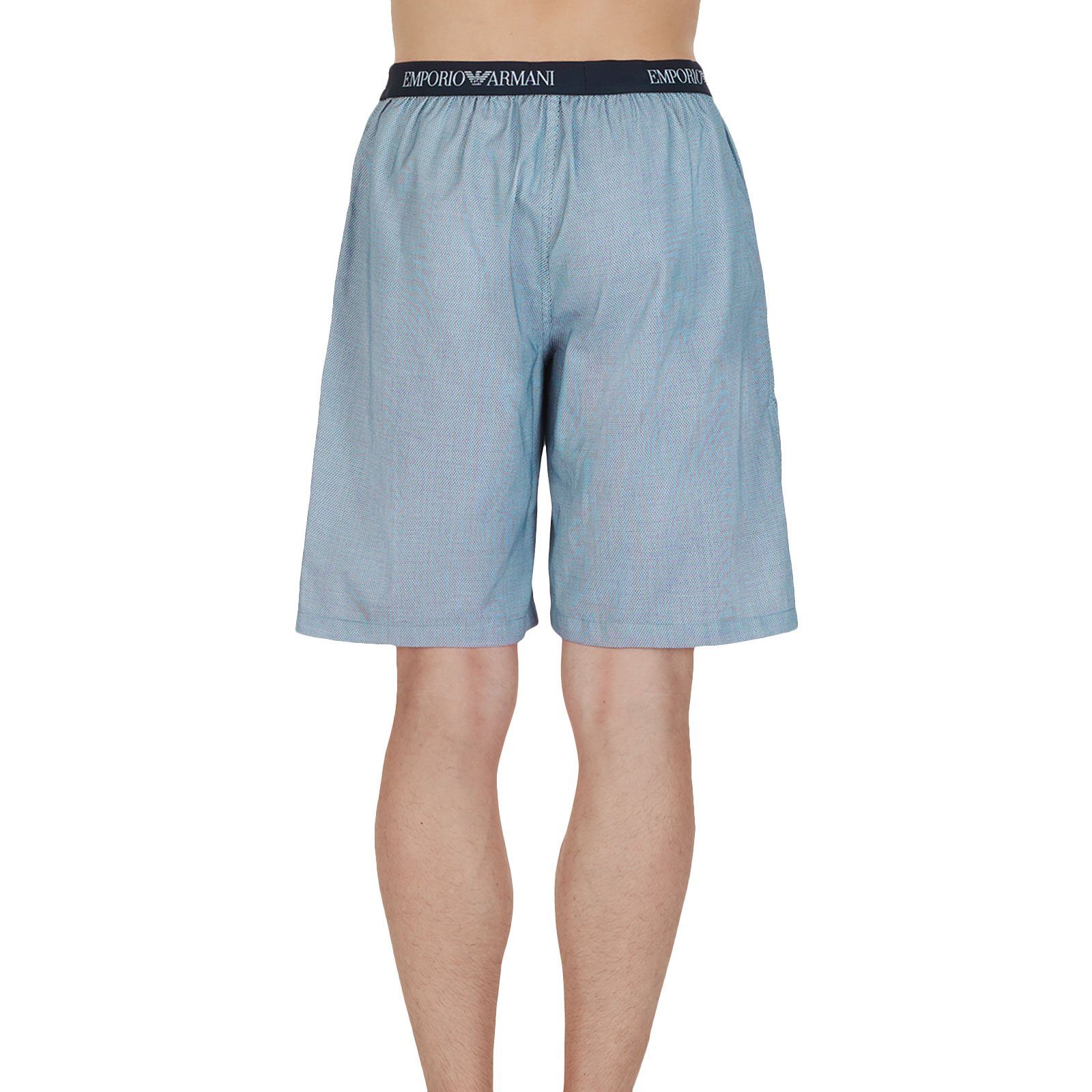 Emporio Armani Pyjamashorts Loungewear Schlafhose mit Jacquard-Muster und umlaufendem Markenschriftzug