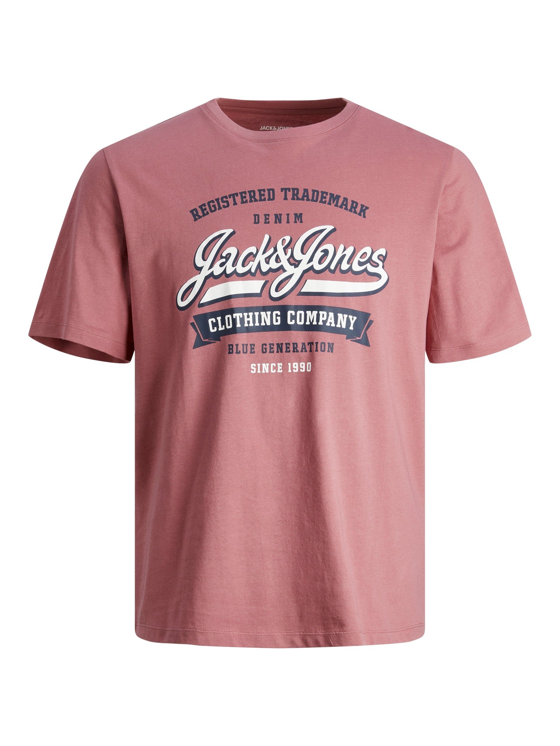 COL SS Jones Rose O-NECK JJELOGO & SS24 SN 2 TEE Jack Mesa Rundhalsshirt