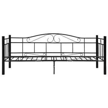 vidaXL Bett Tagesbett-Rahmen Schwarz Metall 90×200 cm