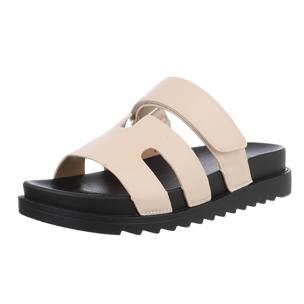 Moderne Komfortsandalette mit flexiblen Riemen Plateausandaletten