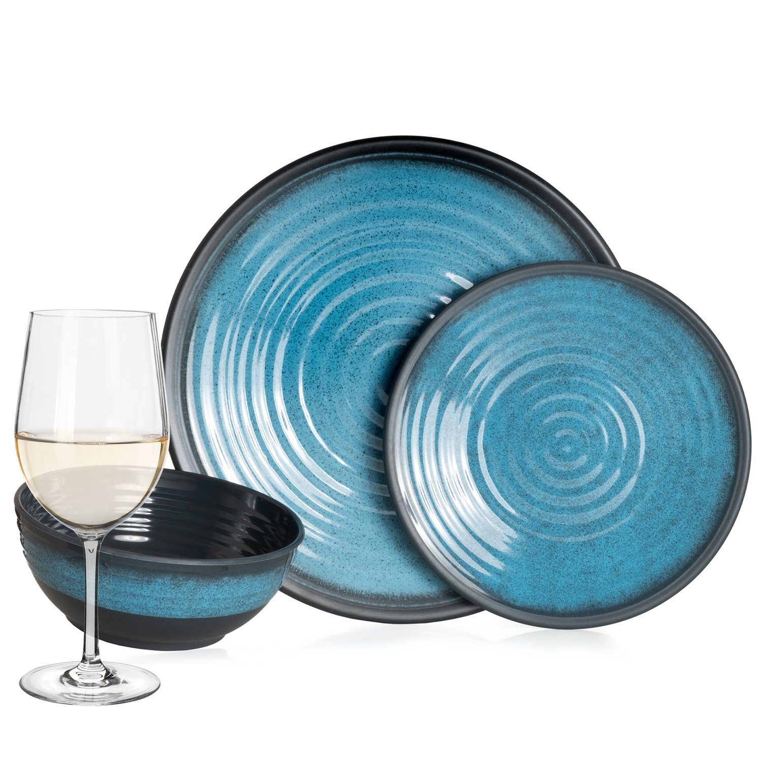 Geschirr-Set Camping Geschirr Stone Blue